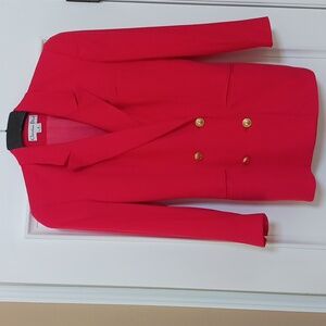 Dior Red Blazer with Gold Buttons